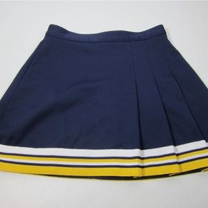 VTG Varsity Cheerleader Skirt sz 6 Ble Gold White